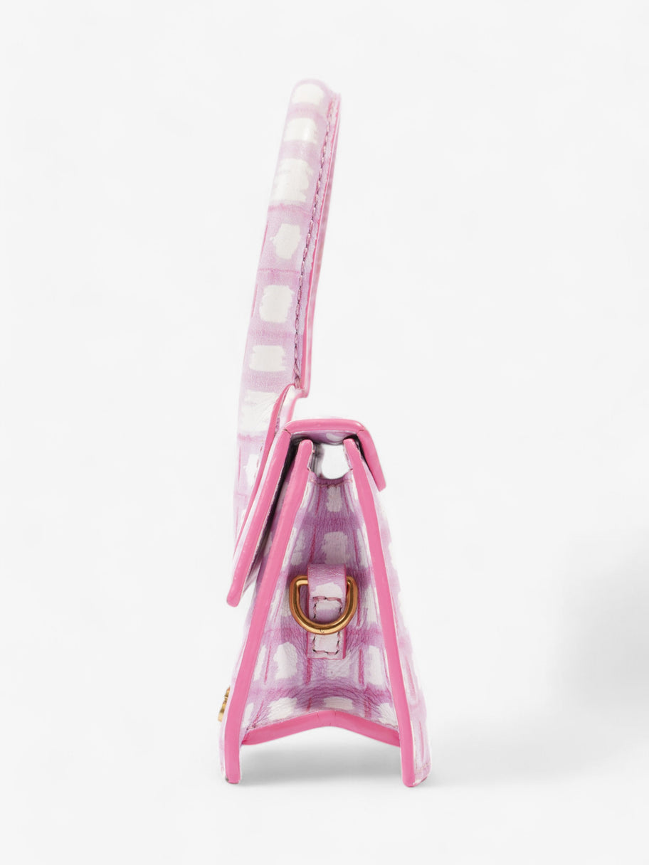 Jacquemus Le Chiquito Print Pink Checked / White Leather Image 3