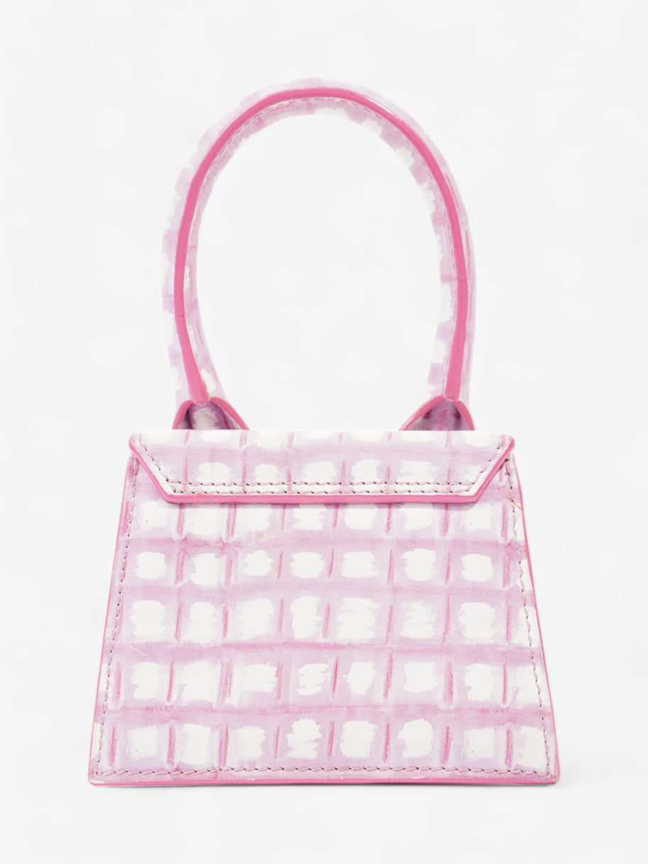 Jacquemus Le Chiquito Print Pink Checked / White Leather Image 4