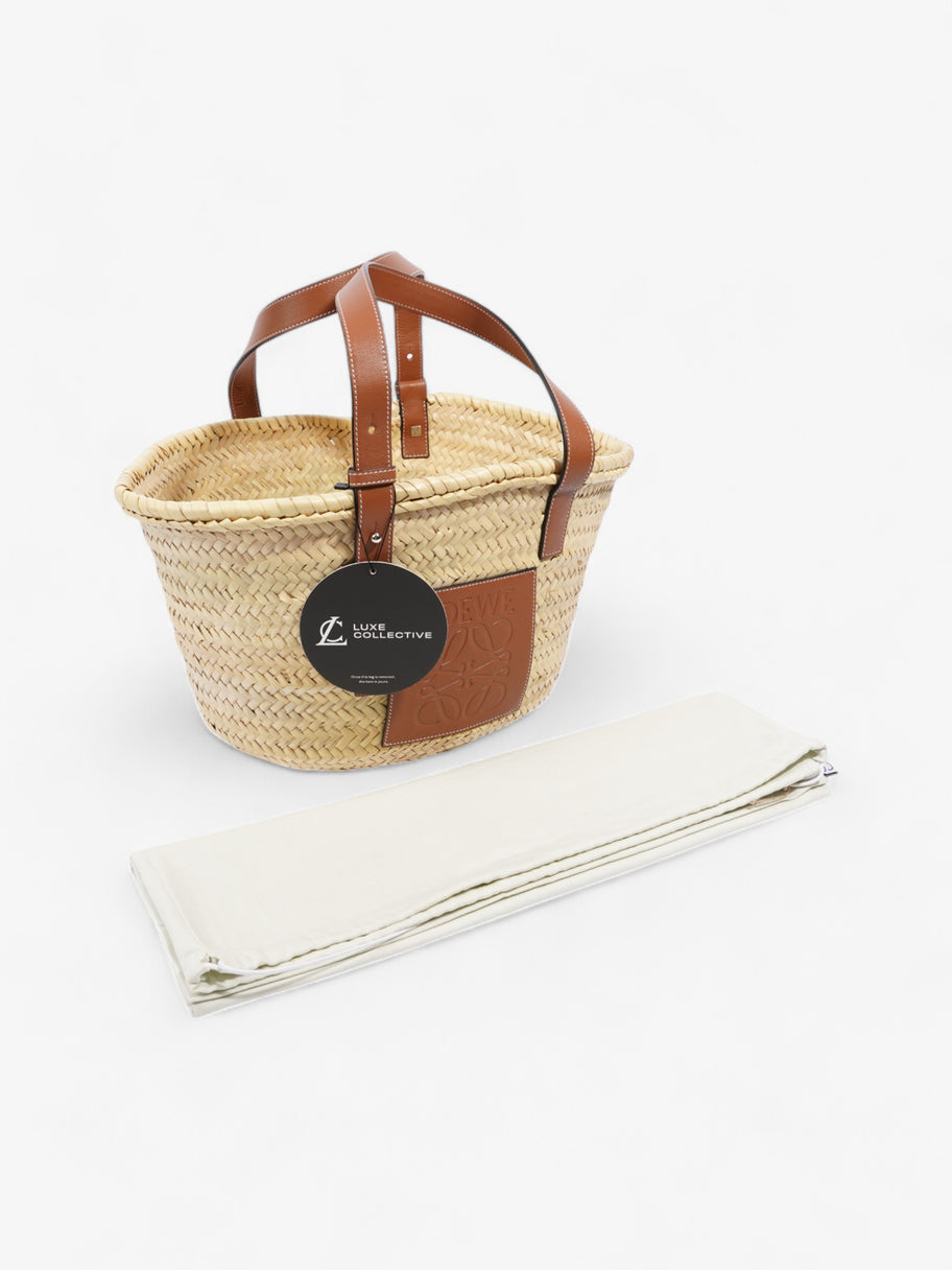 Loewe Basket Bag Tan / Natural Palm Leaves Medium Image 10