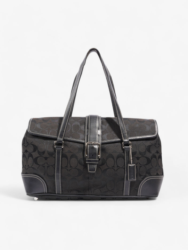  Coach Classic Handbag Black Canvas