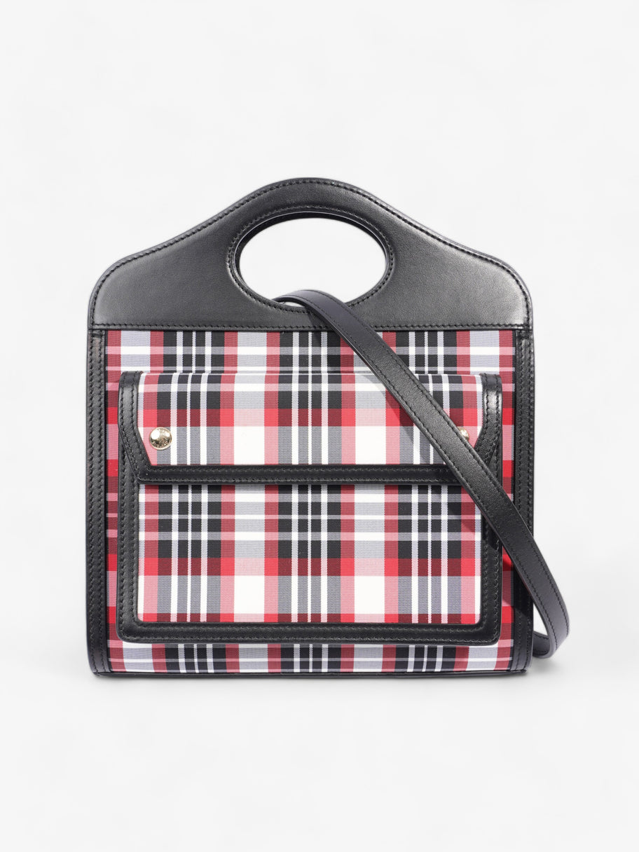 Mini Pocket Red And Black Check Leather Image 1