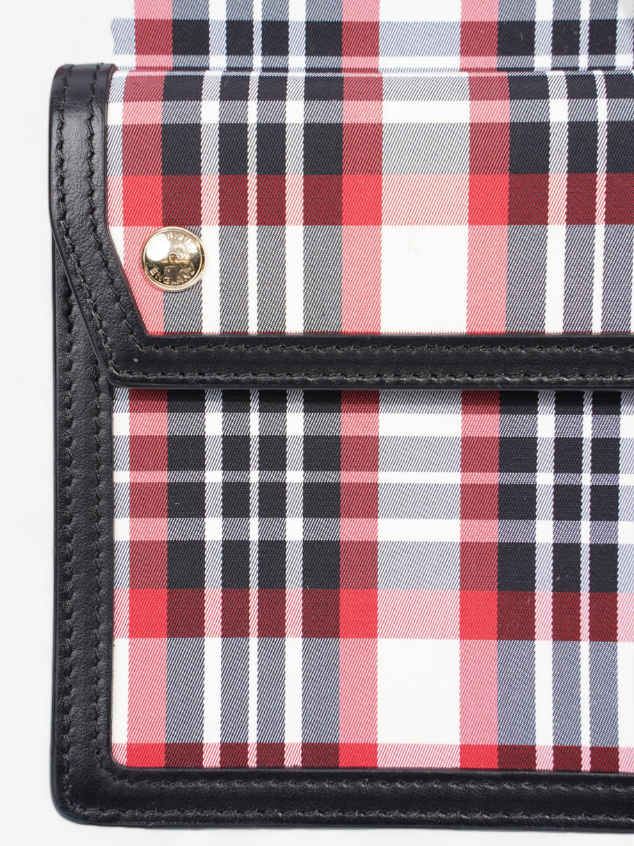 Mini Pocket Red And Black Check Leather Image 3