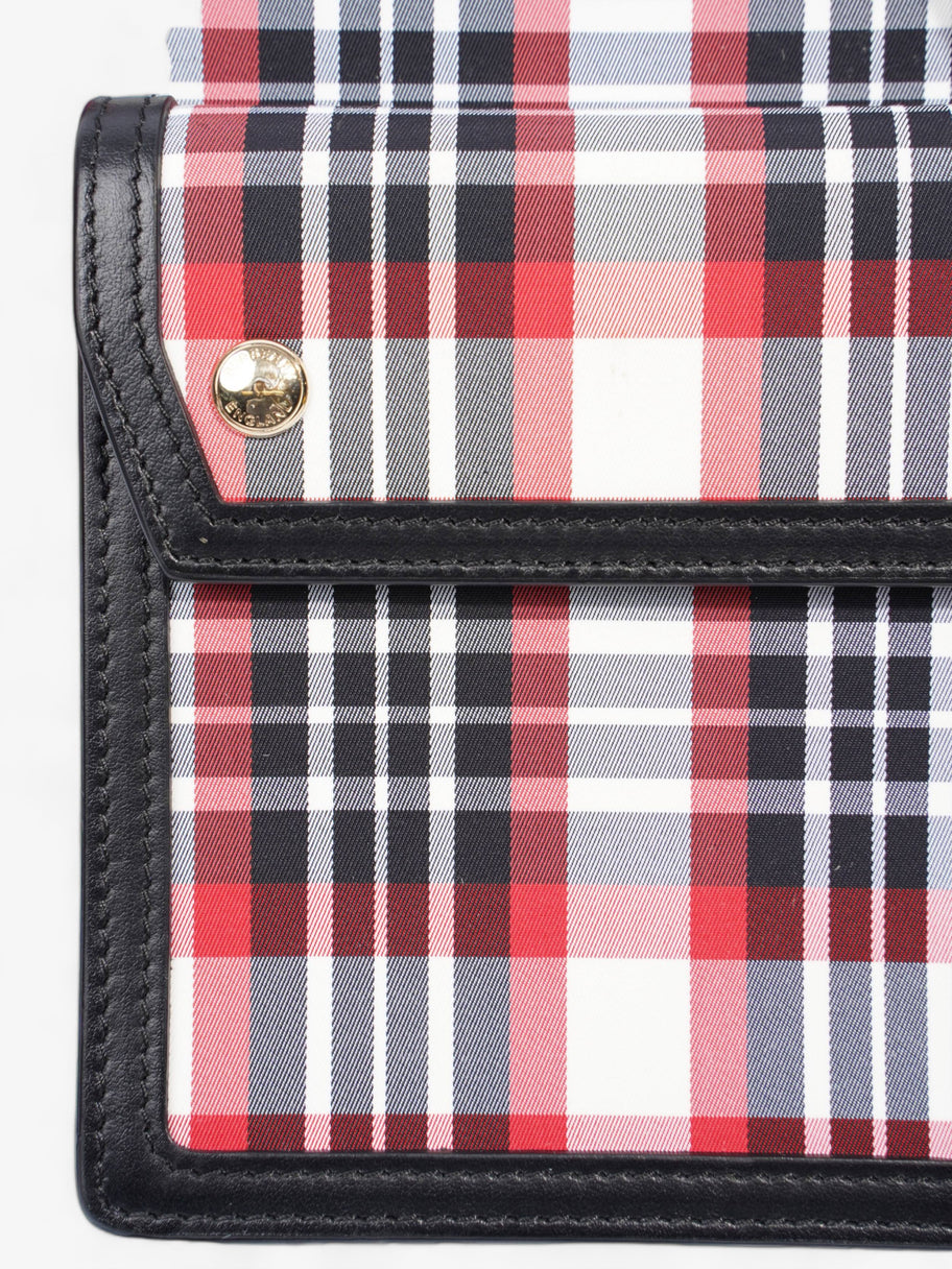 Burberry Mini Pocket Red And Black Check Leather Image 3