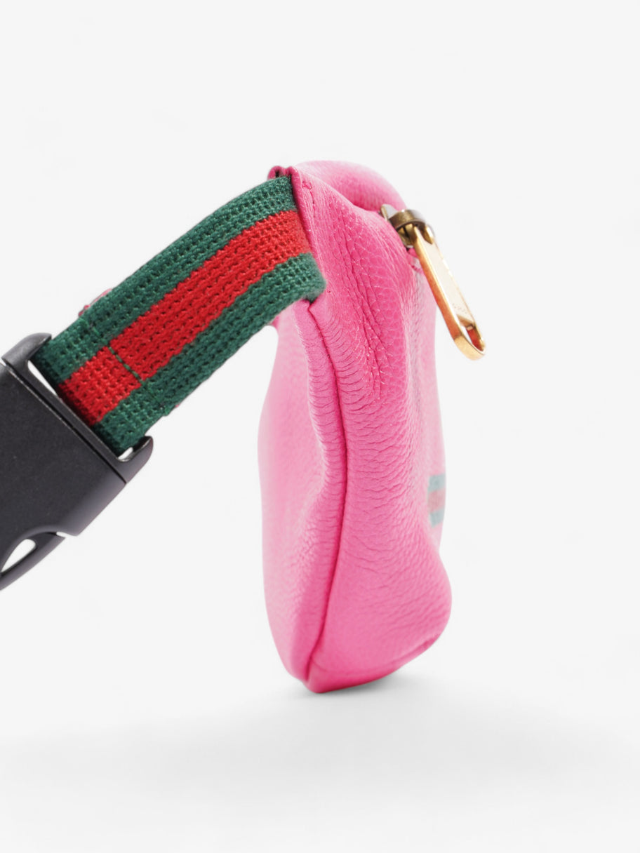 Gucci Logo Web Bum Bag Neon Pink / Green / Red Leather Image 5