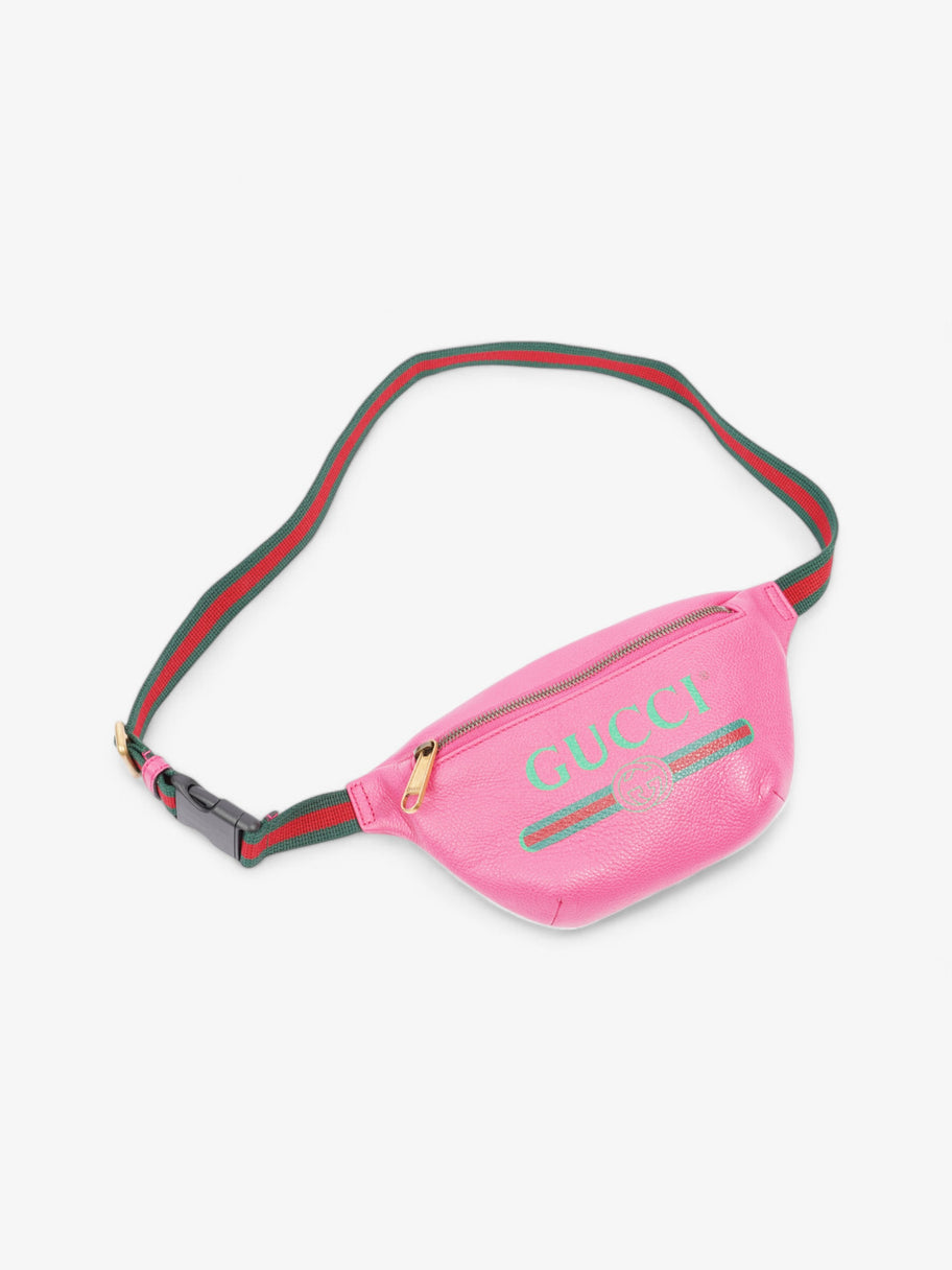 Gucci Logo Web Bum Bag Neon Pink / Green / Red Leather Image 6