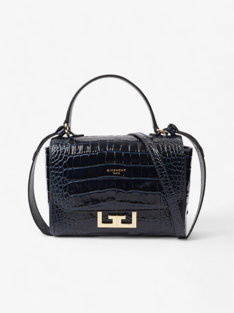  Givenchy Eden Top Handle Blue Embossed Leather Mini