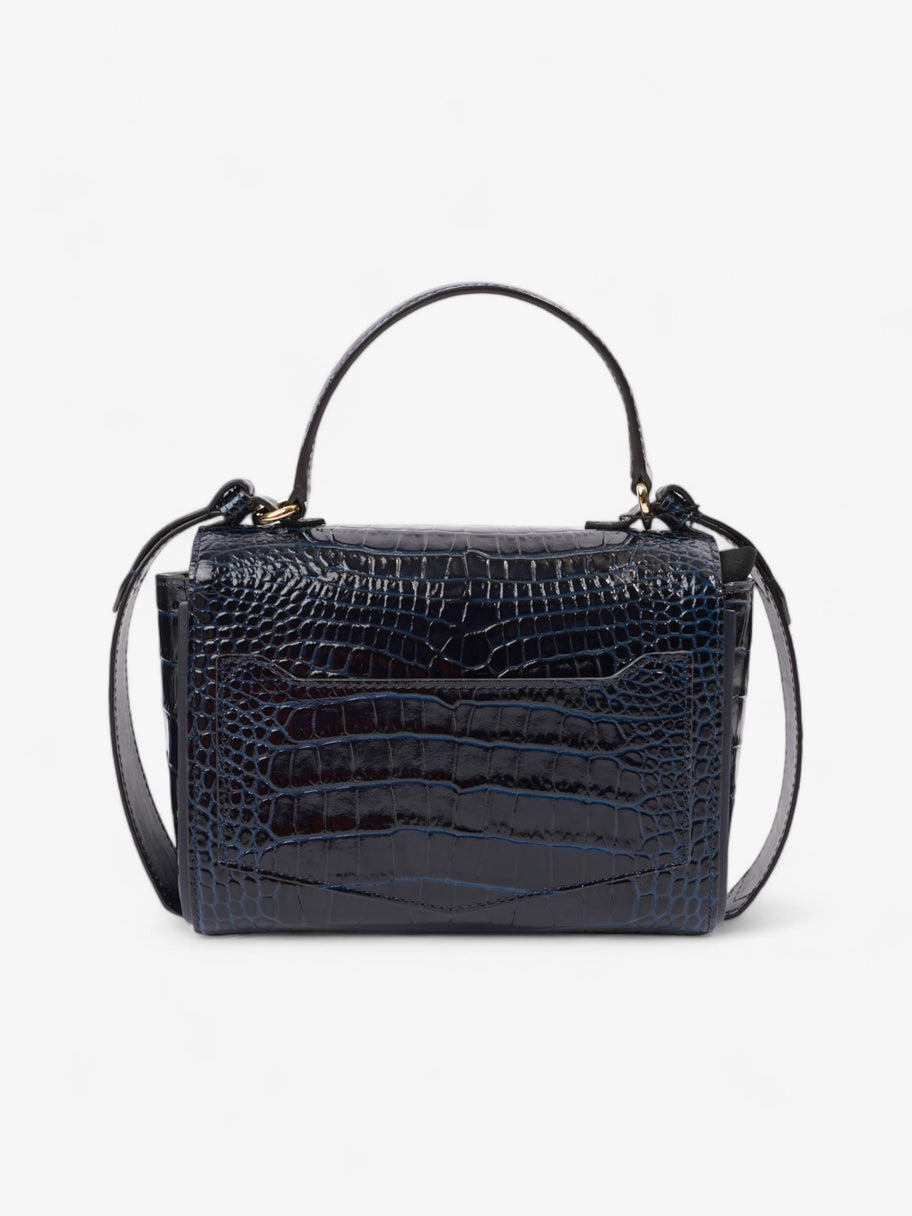 Givenchy Eden Top Handle Blue Embossed Leather Mini Image 4