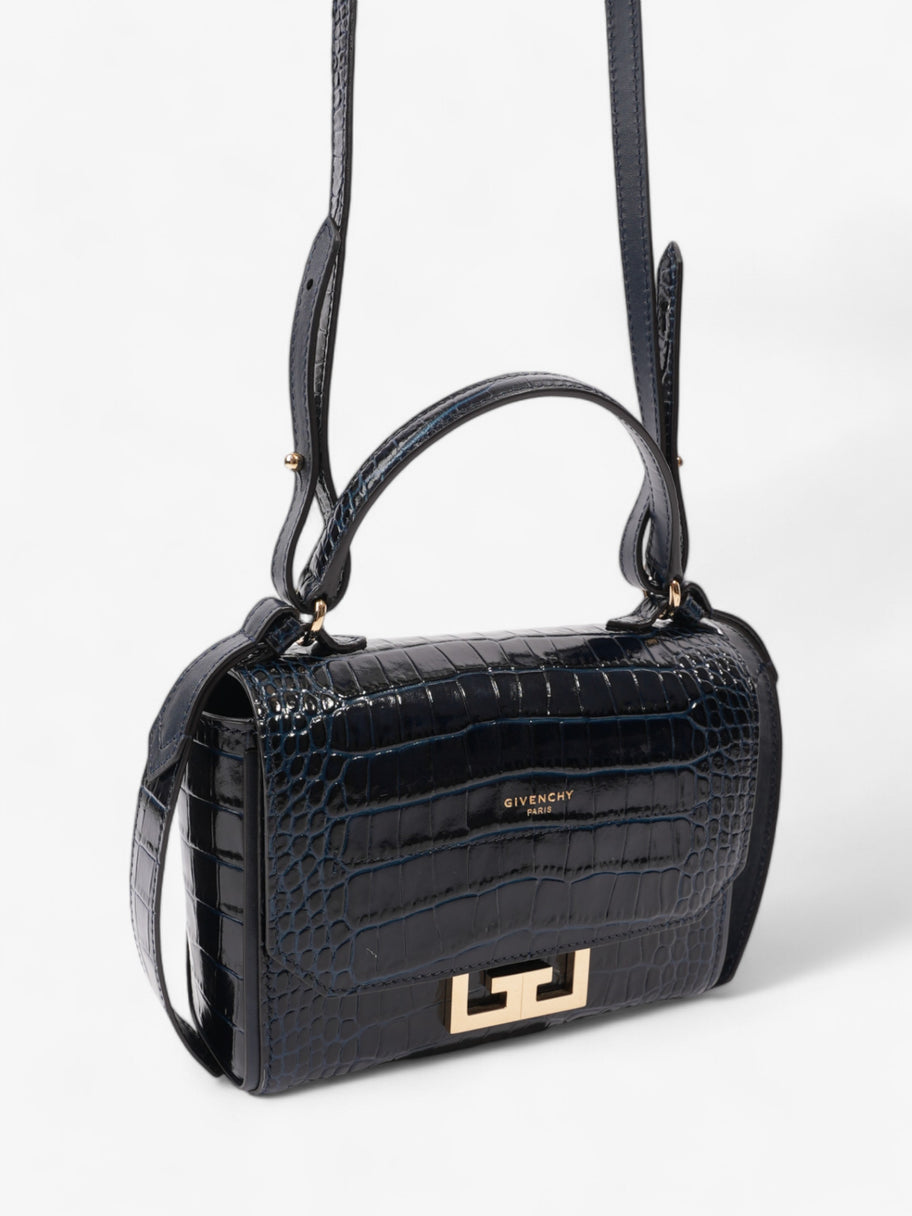 Givenchy Eden Top Handle Blue Embossed Leather Mini Image 7