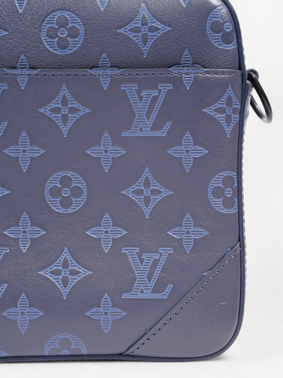 Louis Vuitton Duo Messenger Bag Blue Shadow Monogram Leather Image 7