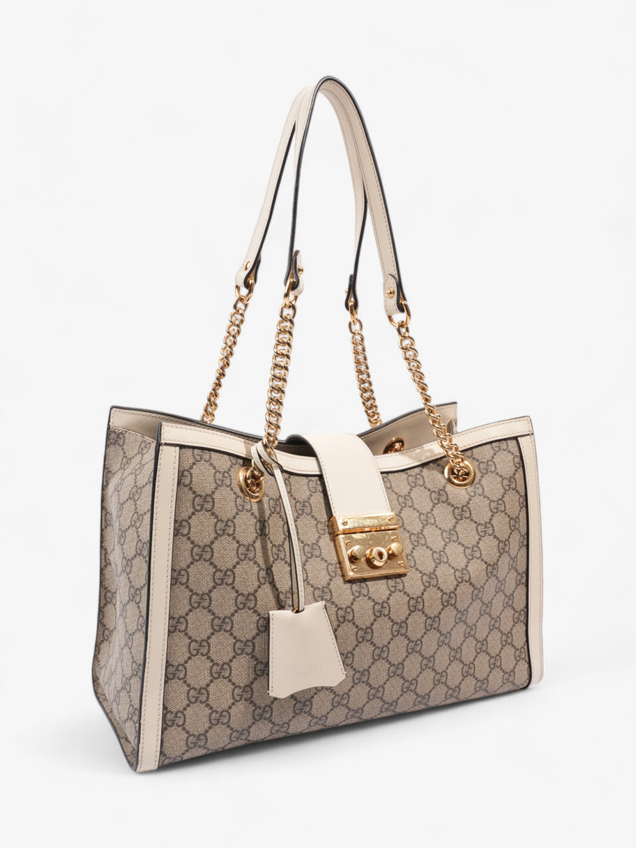 Gucci Padlock Beige And Ebony GG Supreme / Cream Coated Canvas Small Image 7