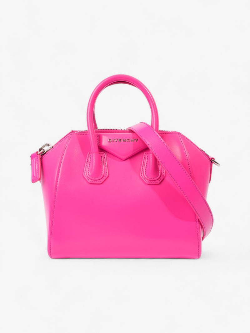  Givenchy Antigona Neon Pink Calfskin Leather Mini