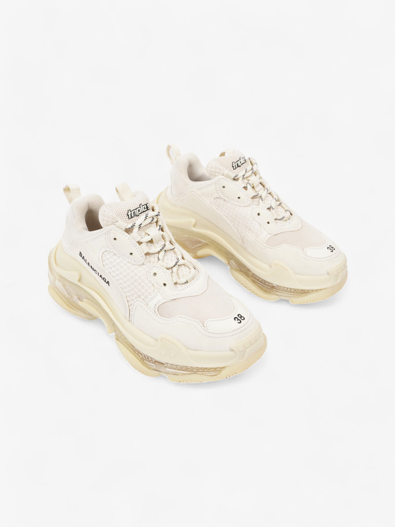  Balenciaga Triple S Clear Sole White  Mesh EU 38 UK 5