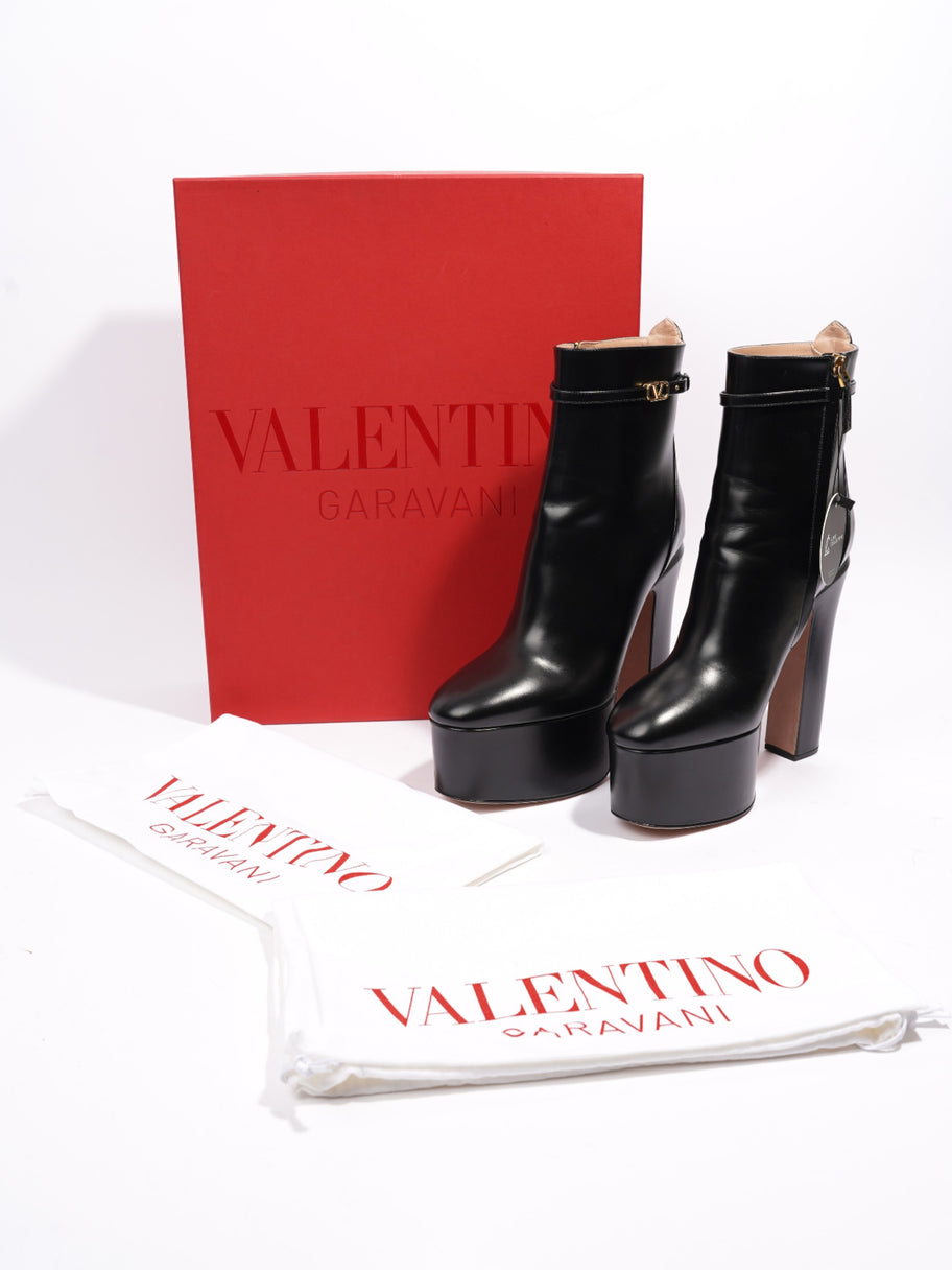 Valentino Tan-Go Black Leather EU 39 UK 6 Image 10