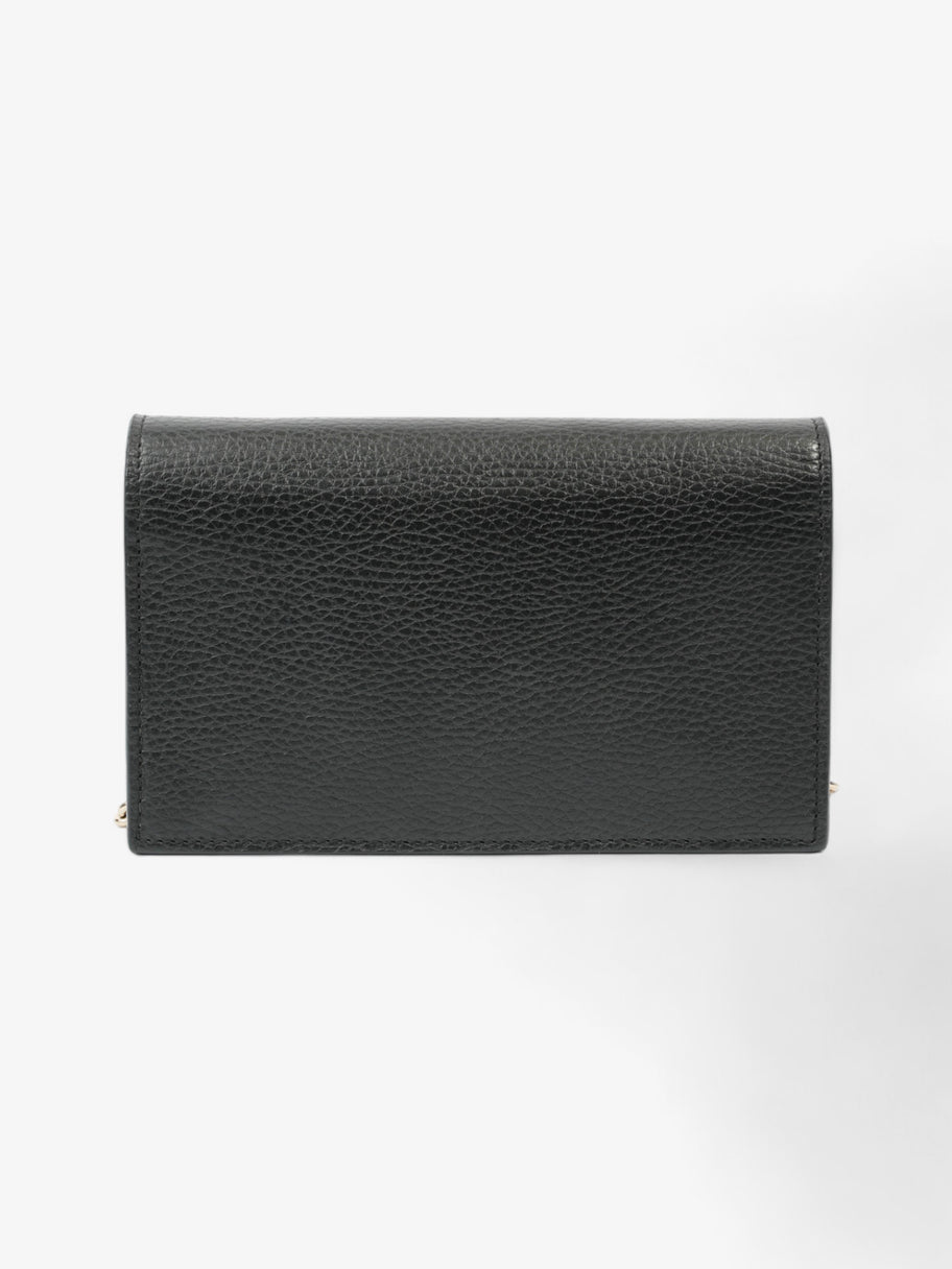 Gucci Interlocking GG Chain Wallet Black Leather Image 4