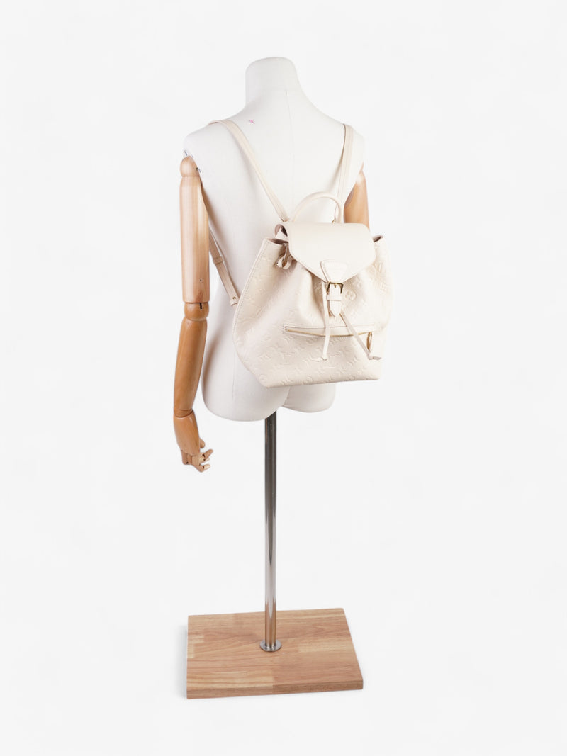  Louis Vuitton Montsouris Backpack Monogram Empreinte / Beige Empreinte Leather