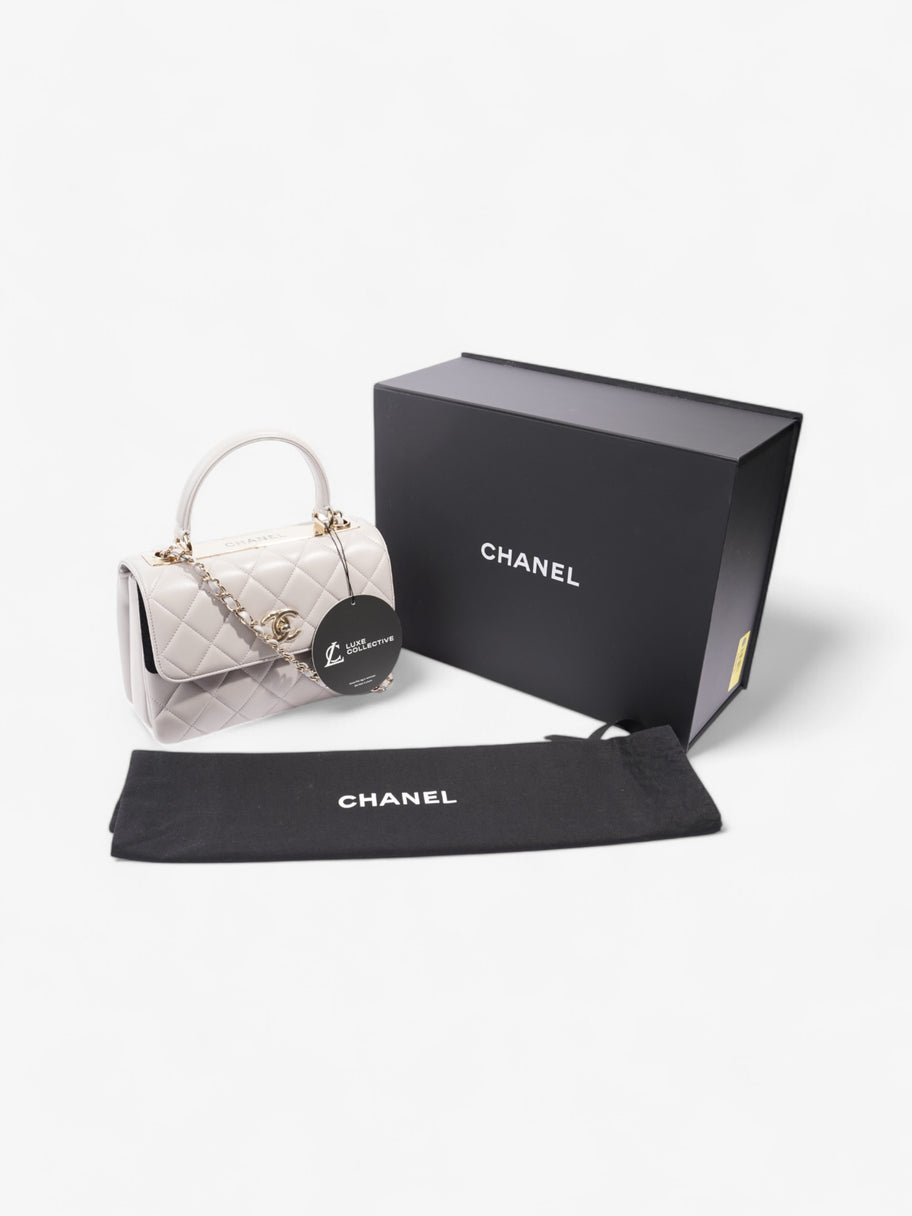 Chanel CC Trendy Bag Grey Lambskin Leather Small Image 11