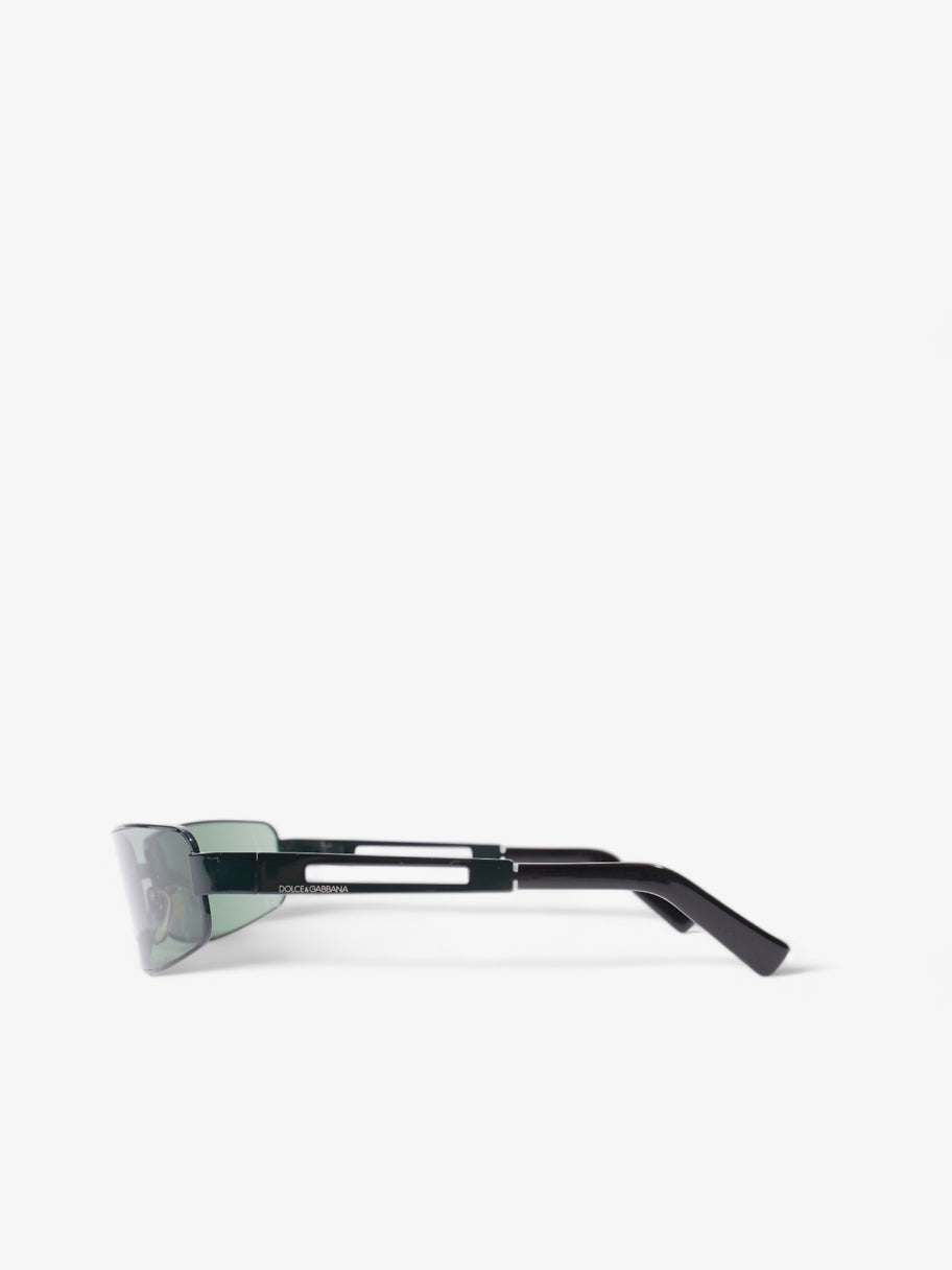 Rectangular Framed Sunglasses  Green Acetate 120mm Image 2