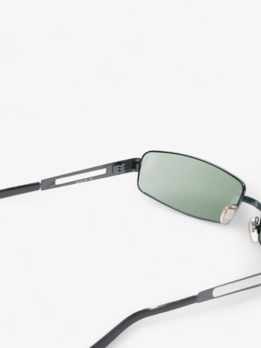 Rectangular Framed Sunglasses  Green Acetate 120mm Image 5