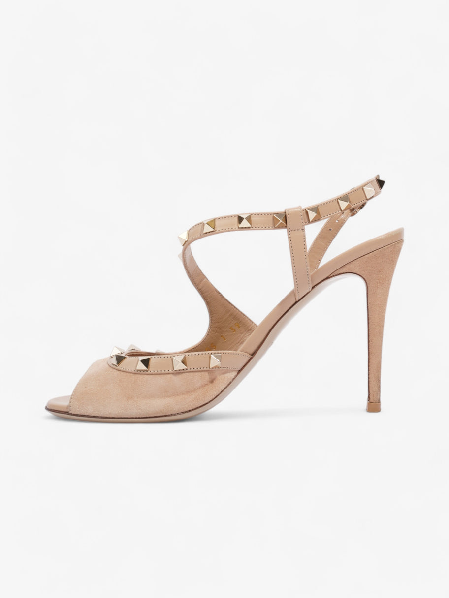 Valentino Rockstud Sandals 100 Beige  Suede EU 39 UK 6 Image 3