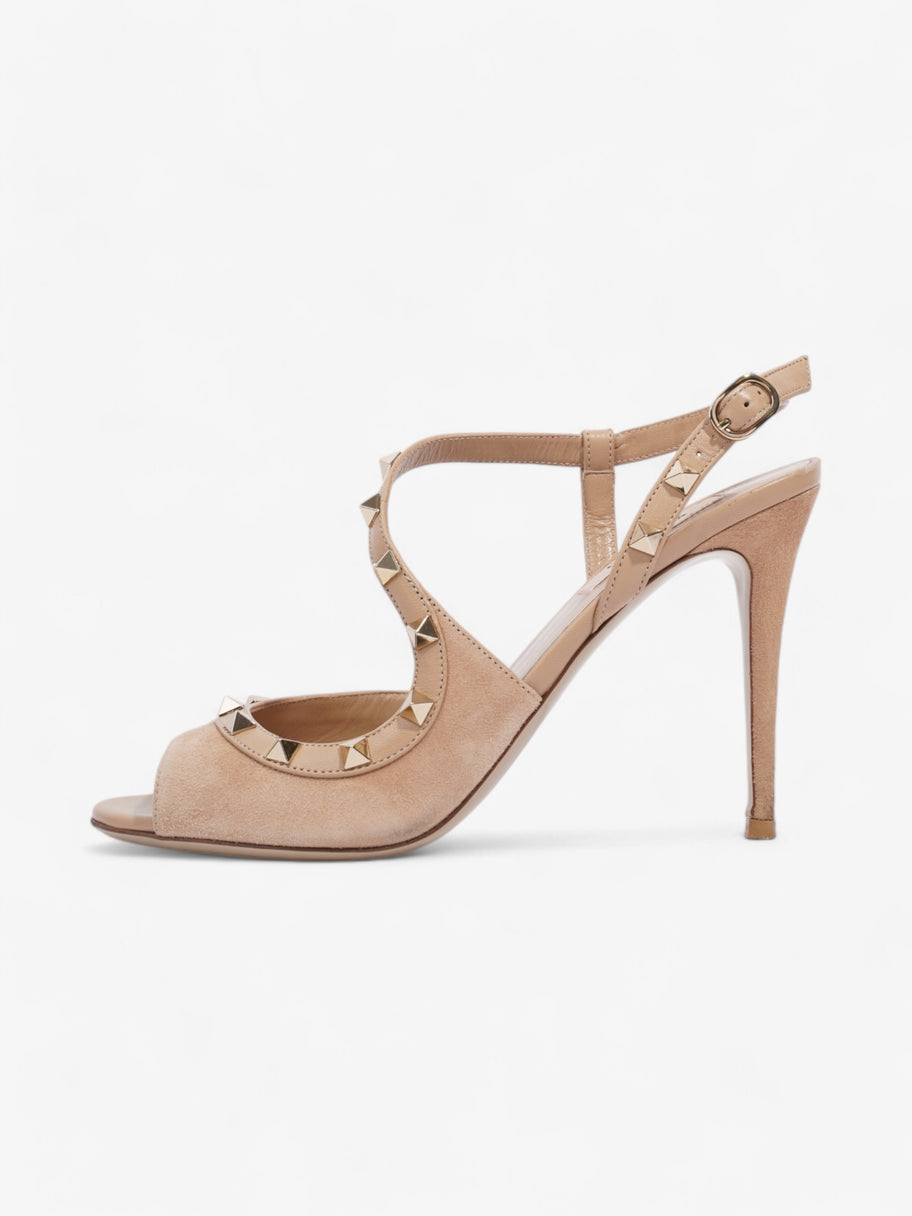 Valentino Rockstud Sandals 100 Beige  Suede EU 39 UK 6 Image 5