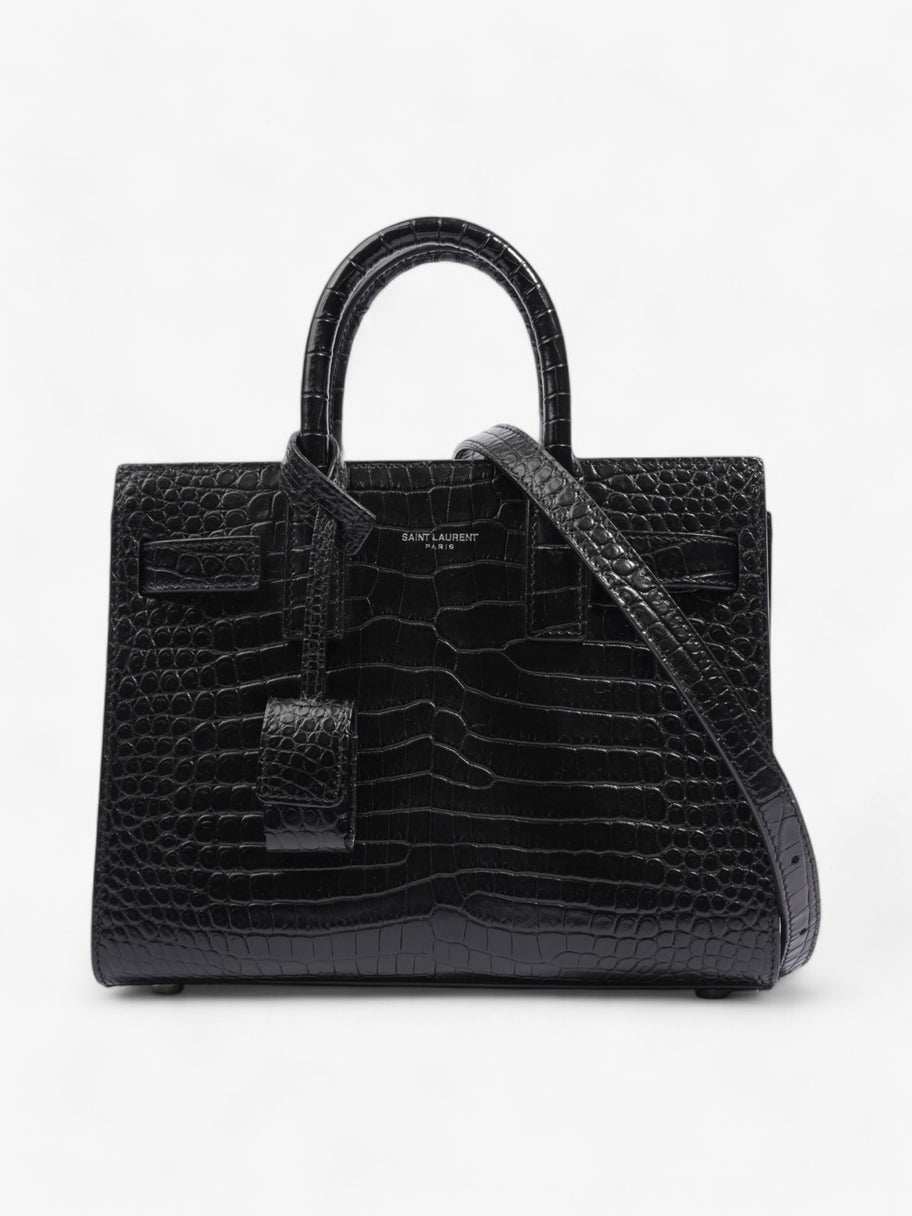 Saint Laurent Sac De Jour Black Embossed Leather Nano Image 1