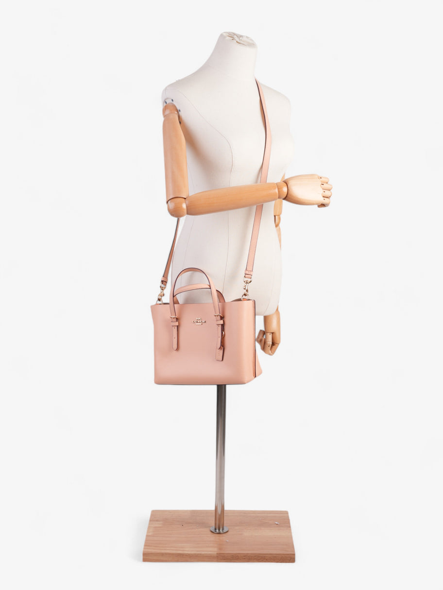 Coach Mollie Tote Pink Nude Grained Leather 25 Image 2