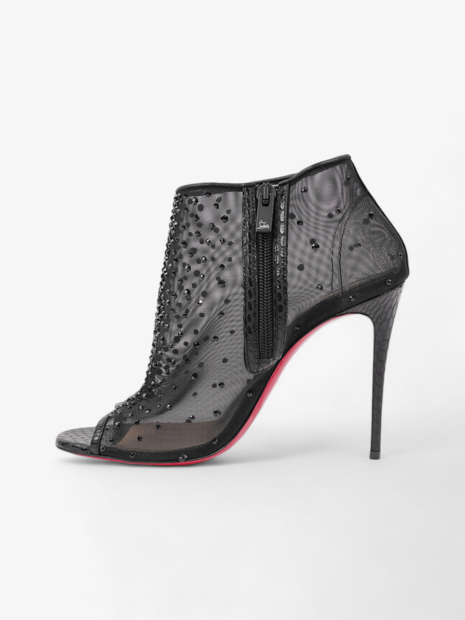 Christian Louboutin Illimiboot Strass 100 Black Mesh EU 37.5 UK 4.5 Image 3