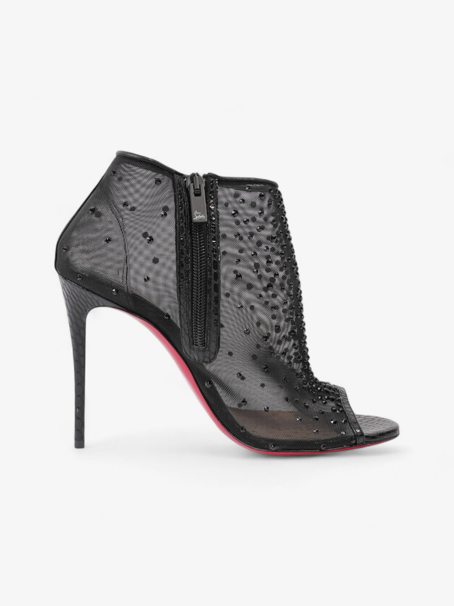 Christian Louboutin Illimiboot Strass 100 Black Mesh EU 37.5 UK 4.5 Image 4