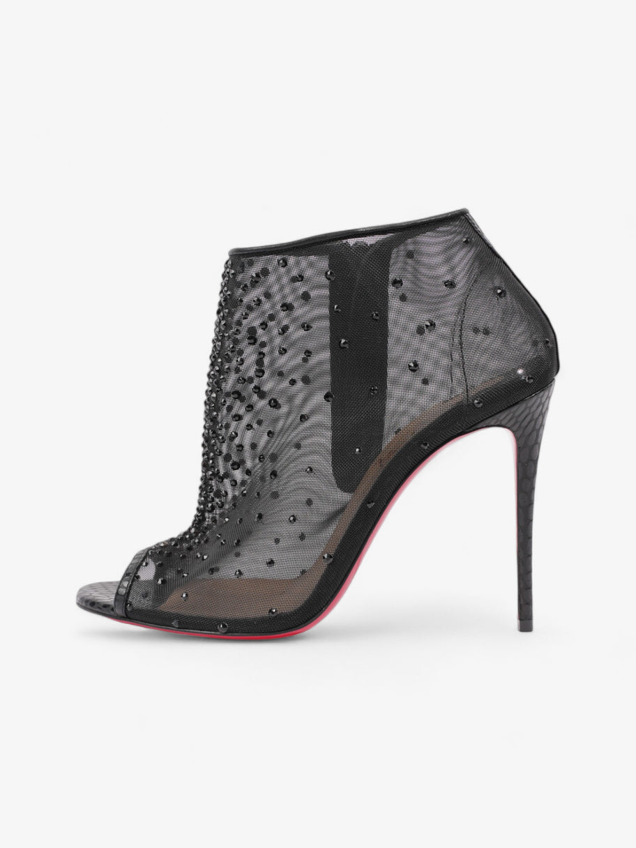 Christian Louboutin Illimiboot Strass 100 Black Mesh EU 37.5 UK 4.5 Image 5