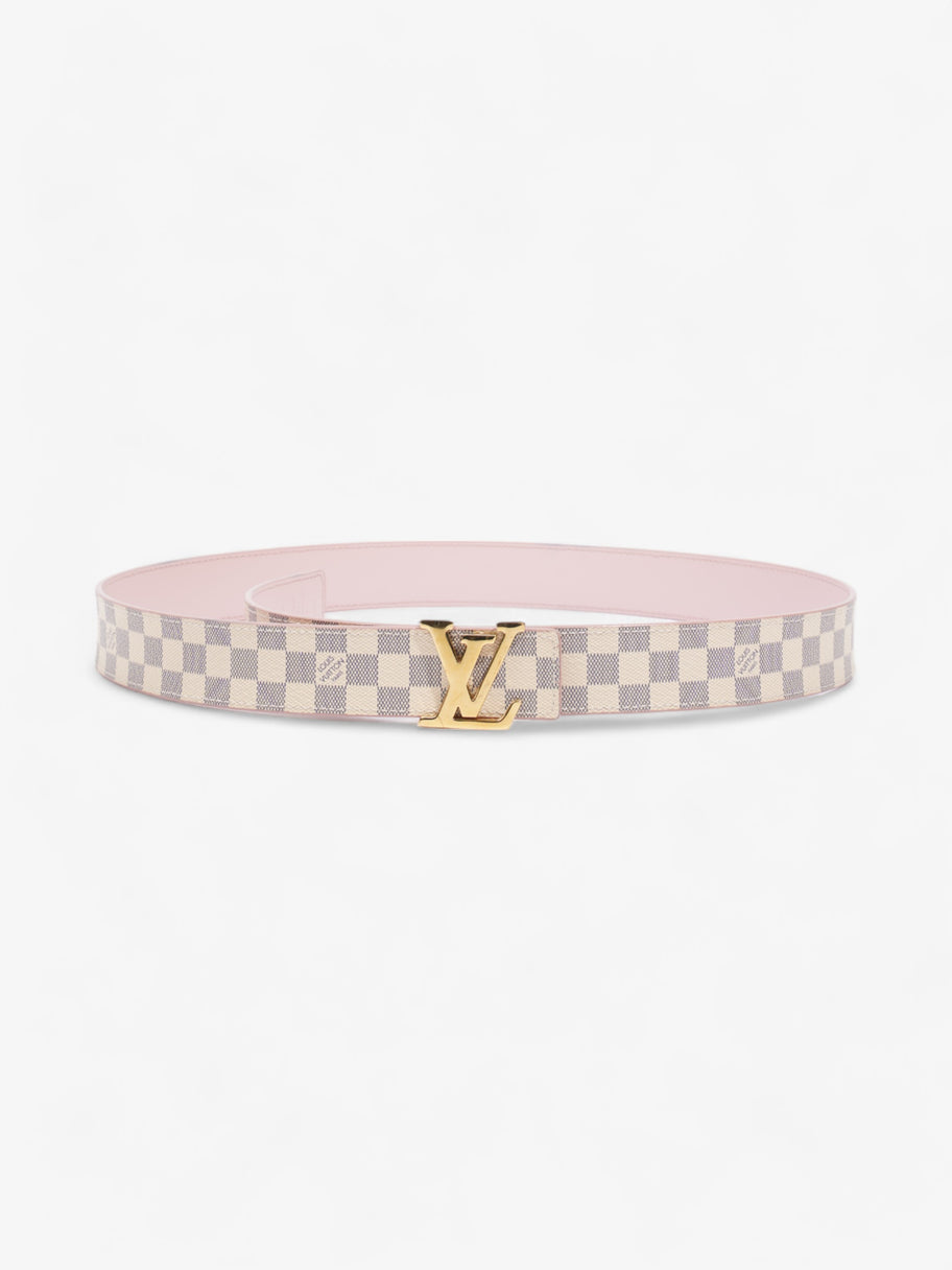 Louis Vuitton LV Initials Reversible Belt Damier Azur / Pink Canvas 85cm / 34