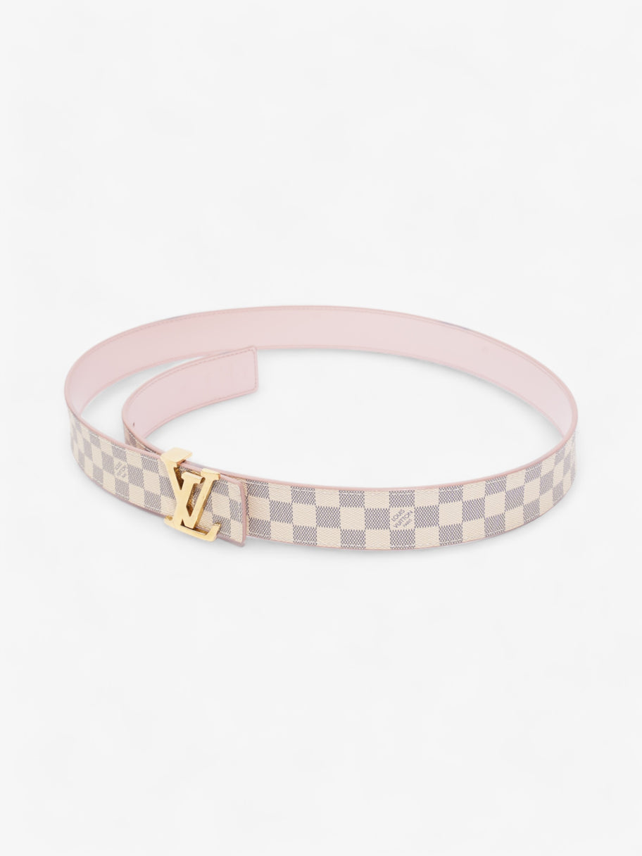 Louis Vuitton LV Initials Reversible Belt Damier Azur / Pink Canvas 85cm / 34