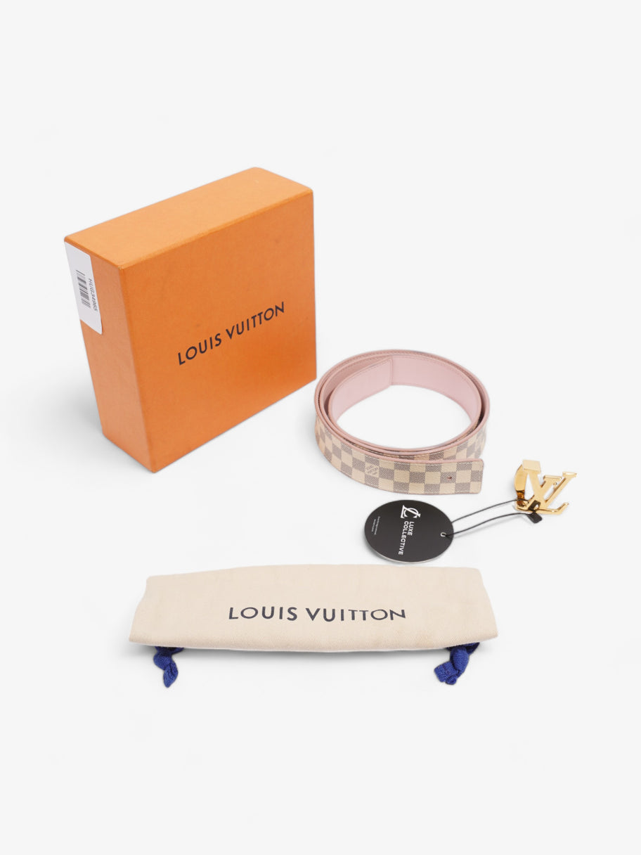 Louis Vuitton LV Initials Reversible Belt Damier Azur / Pink Canvas 85cm / 34