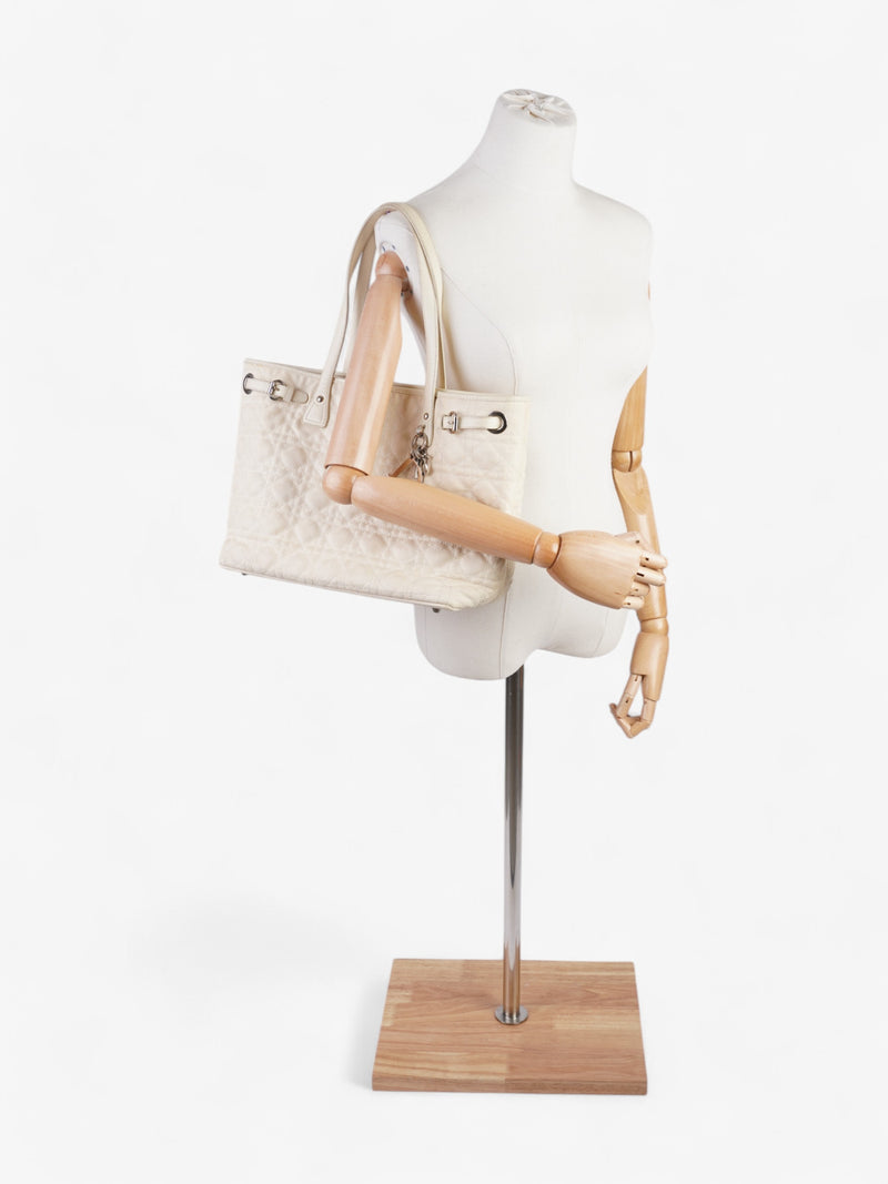  Christian Dior Panarea Tote Cream Canvas Small