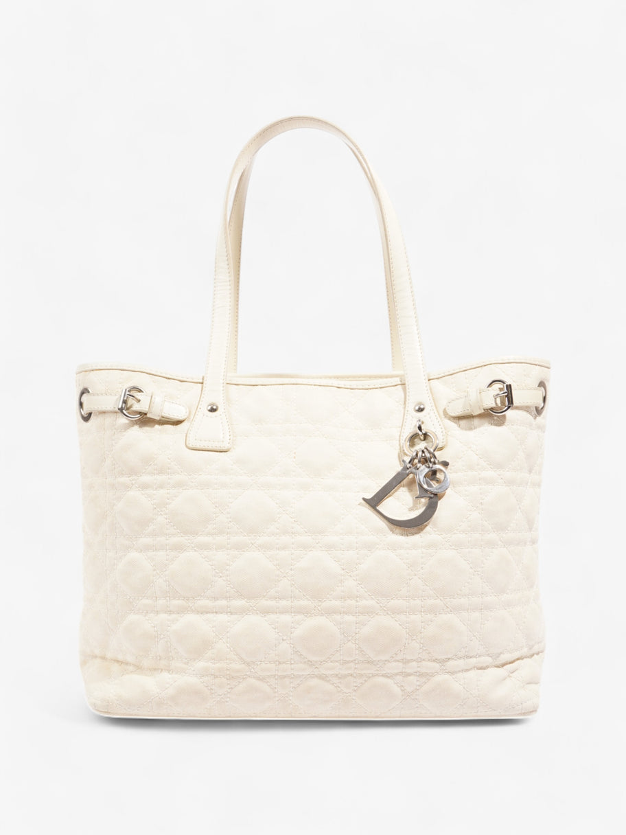 Christian Dior Panarea Tote Cream Canvas Small Image 1