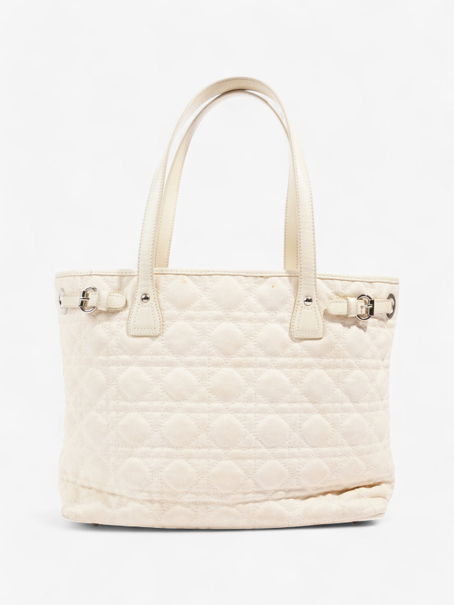 Christian Dior Panarea Tote Cream Canvas Small Image 4