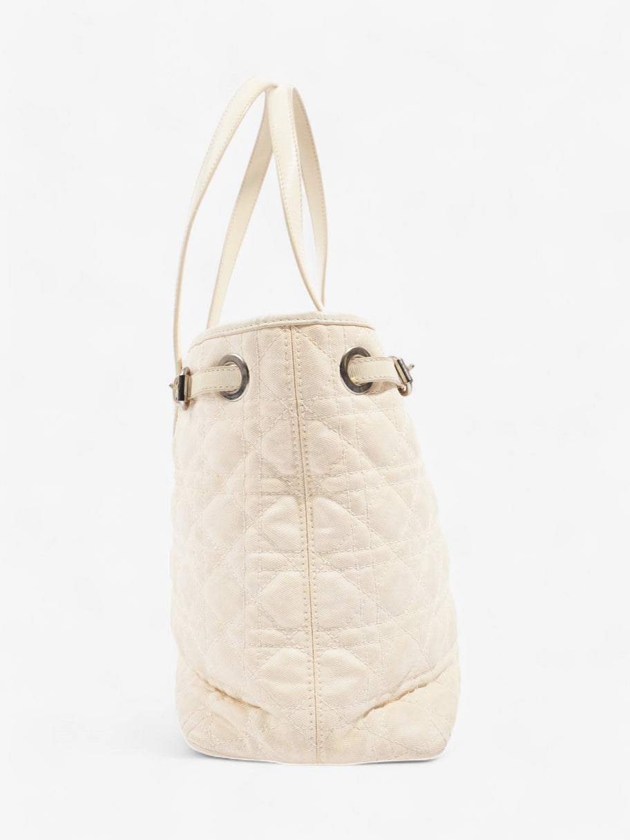 Christian Dior Panarea Tote Cream Canvas Small Image 5