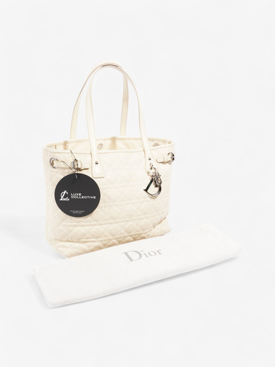 Christian Dior Panarea Tote Cream Canvas Small Image 9