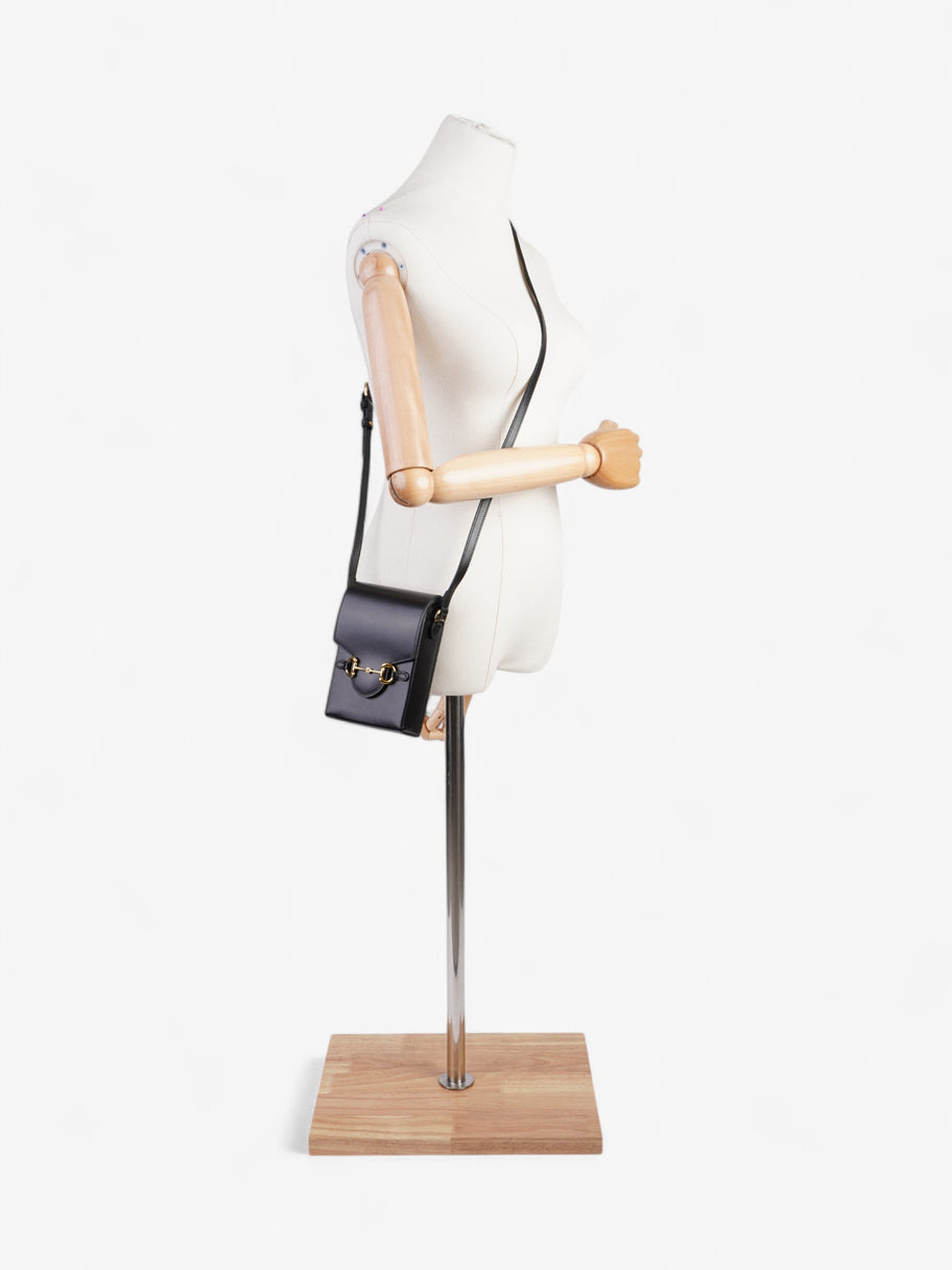 Gucci Horsebit 1955 Vertical Crossbody Black Leather Image 2