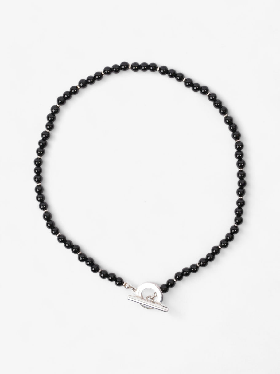 Gucci Beaded Necklace Black / Silver Silver Sterling Image 1