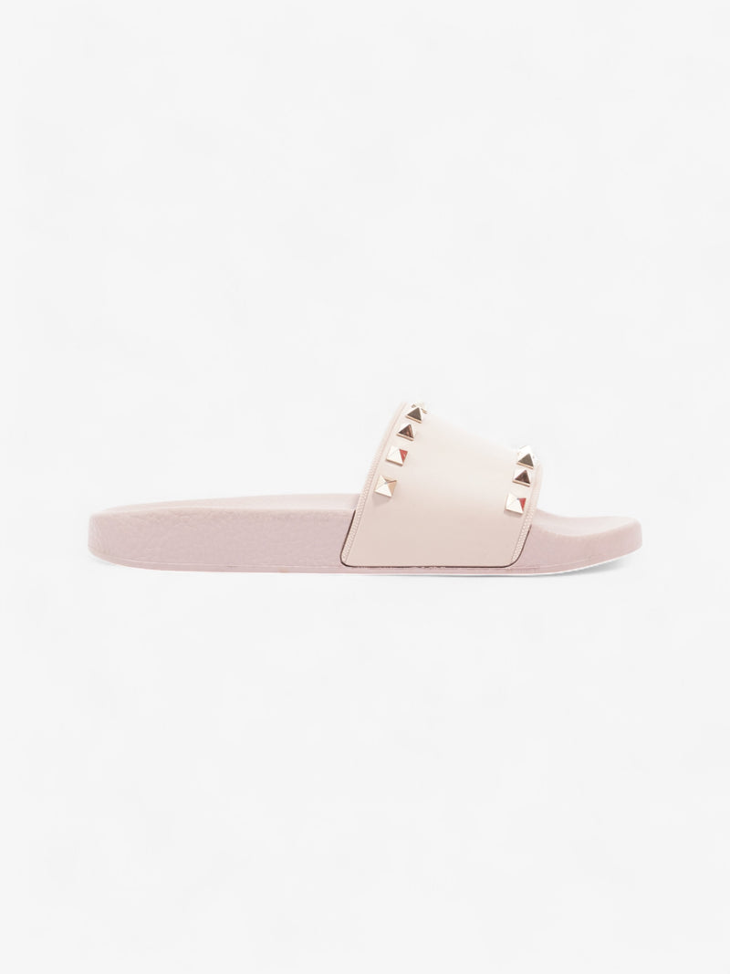  Valentino Rockstud Slides Nude / Gold Rubber EU 39 UK 6