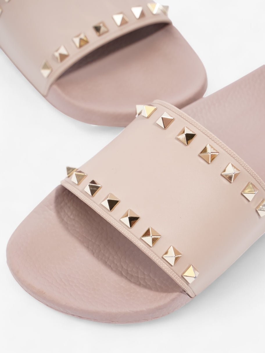 Valentino Rockstud Slides Nude / Gold Rubber EU 39 UK 6 Image 9