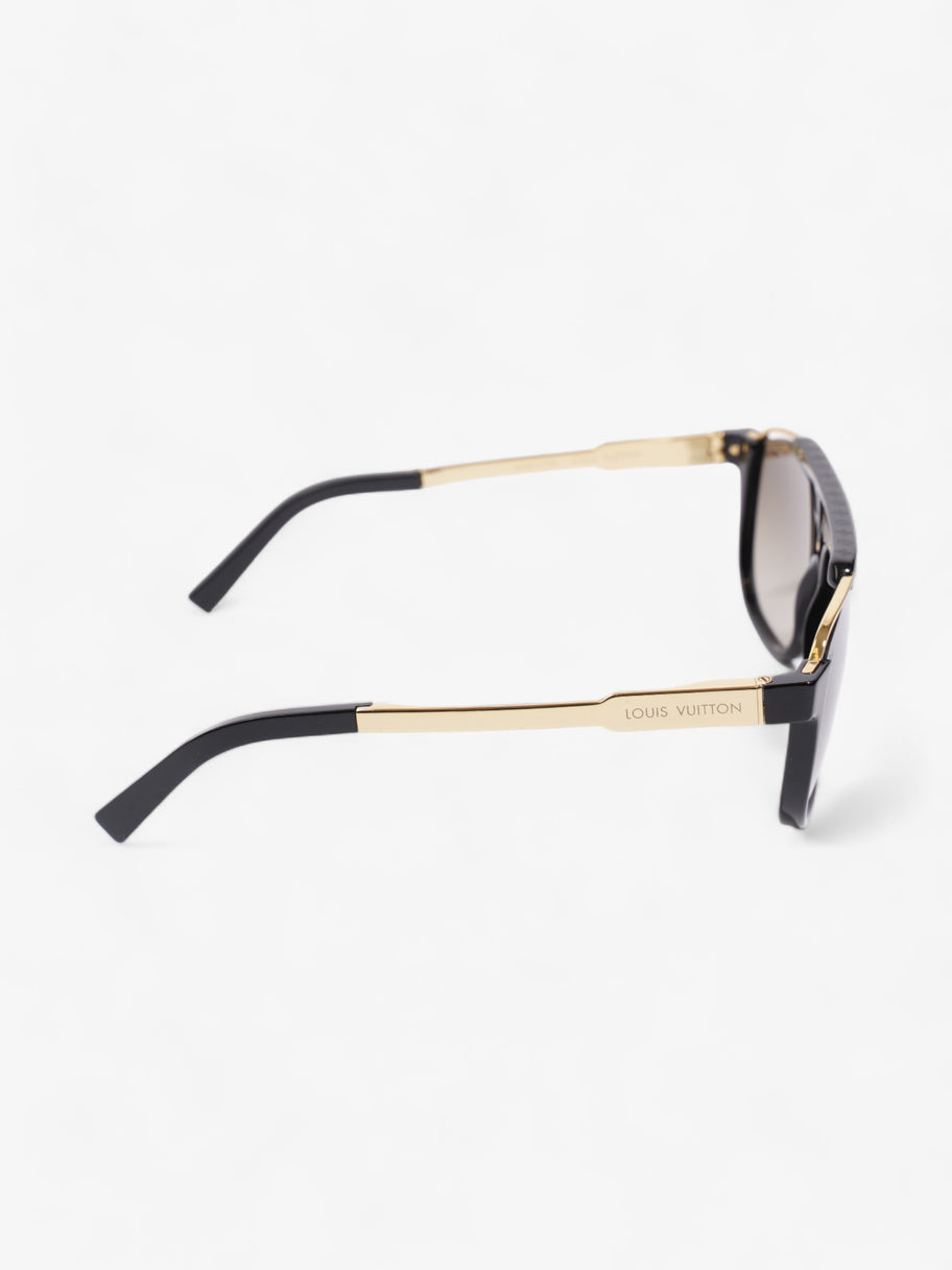 Louis Vuitton Mascot Sunglasses Black / Gold Acetate 140mm Image 4