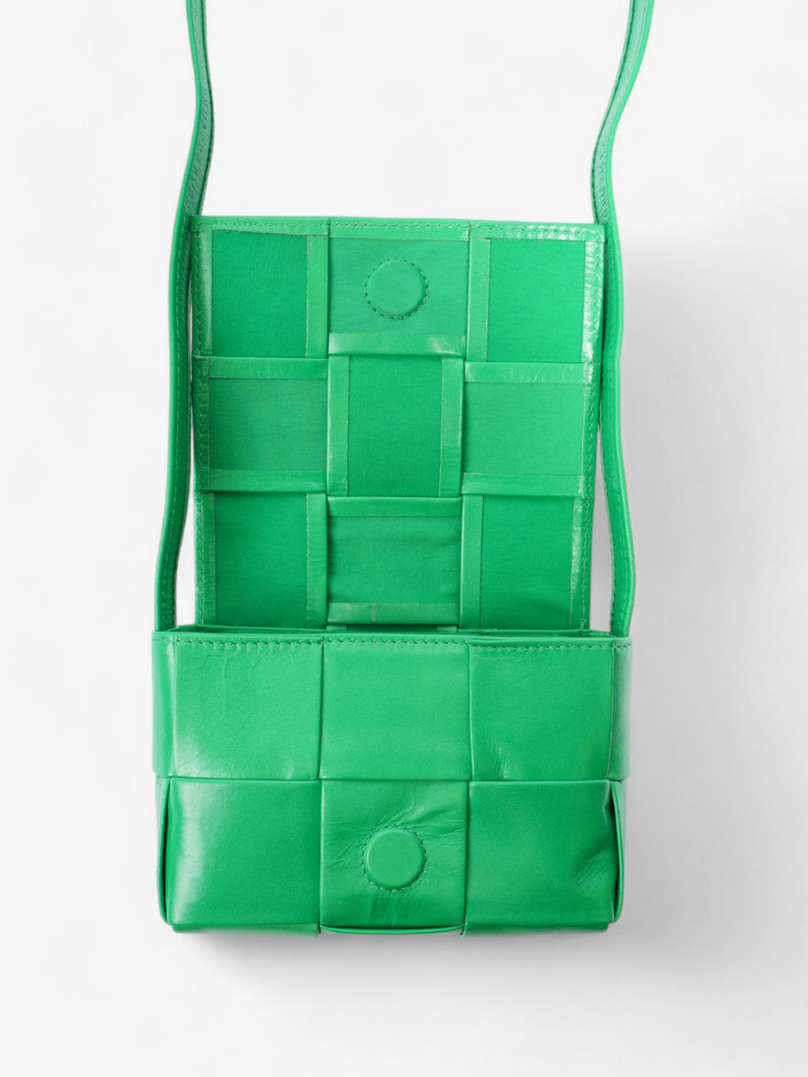 Bottega Veneta Cassette Green Intrecciato Leather Mini Image 7