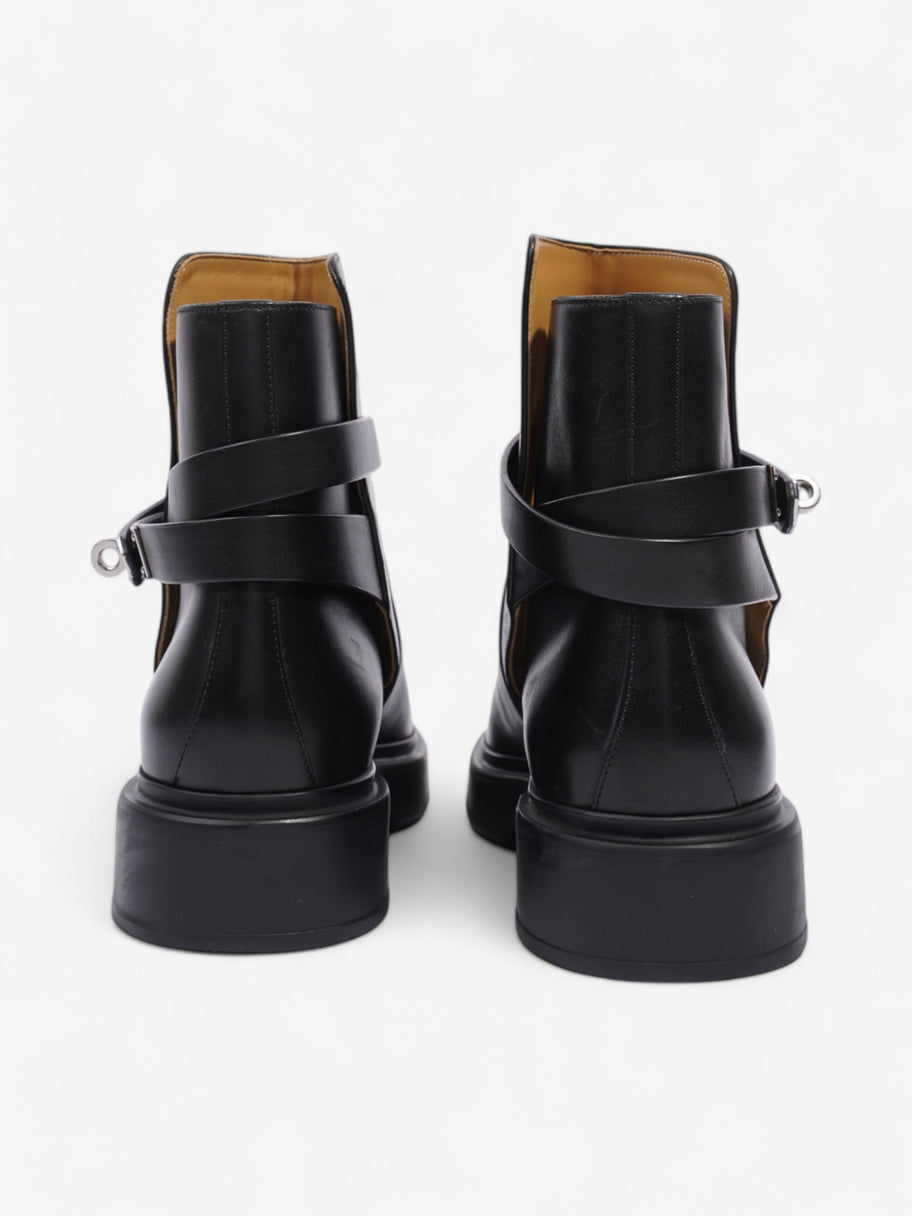 Hermes Ankle Boots Black Leather EU 37 UK 4 Image 6