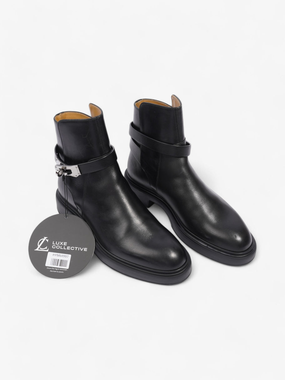 Hermes Ankle Boots Black Leather EU 37 UK 4 Image 8