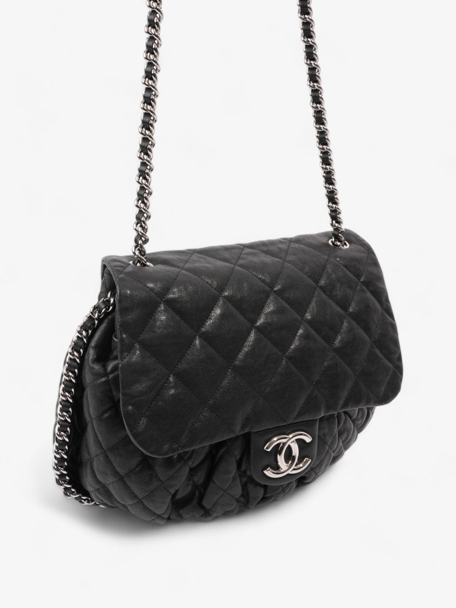 Chanel Chain Around Flap Bag Black Lambskin Leather Large Image 7