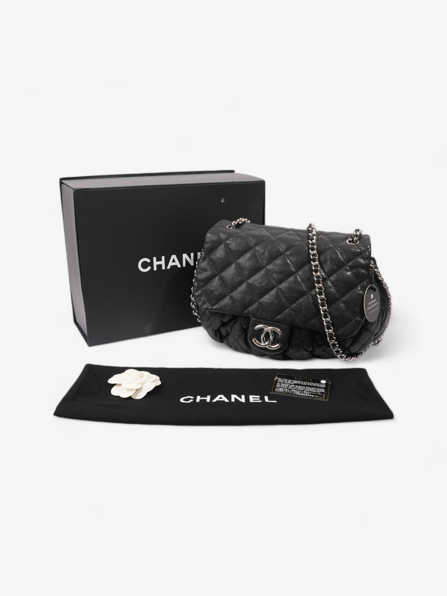 Chanel Chain Around Flap Bag Black Lambskin Leather Large Image 10