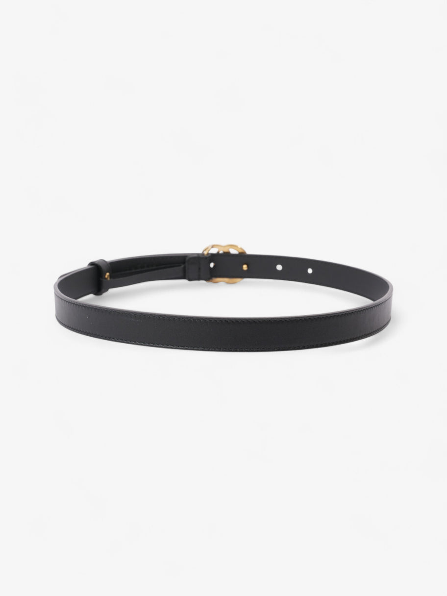 Gucci GG Marmont Thin Belt Black / Gold Leather 70cm / 28