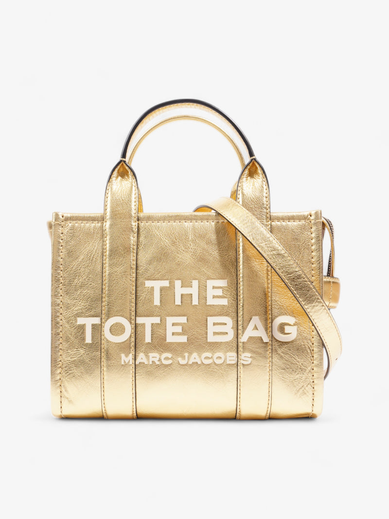  Marc Jacobs The Tote Bag Gold / White Leather Small