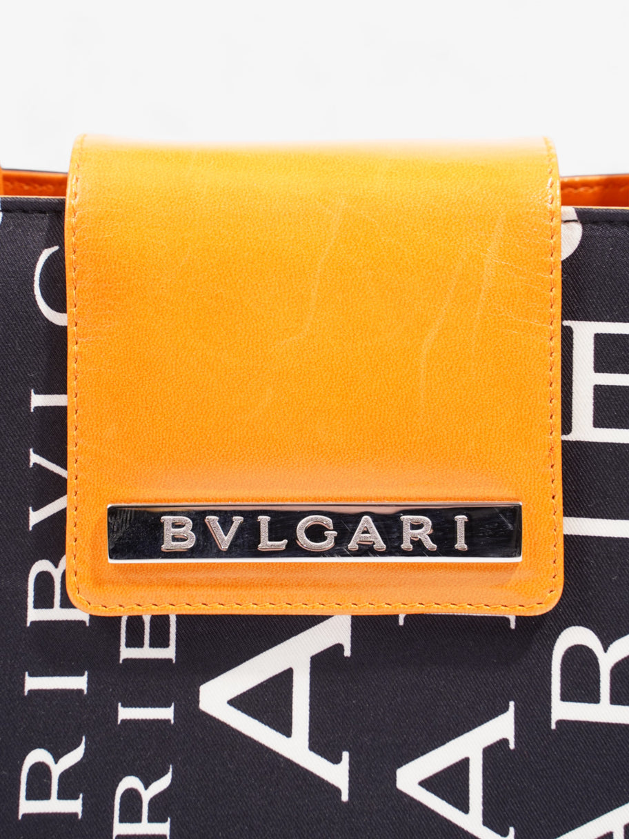 Bvlgari Logomania Shoulder Bag Black / Orange / White Fabric Image 6